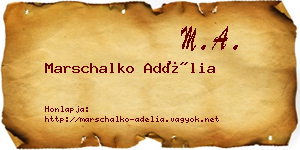 Marschalko Adélia névjegykártya